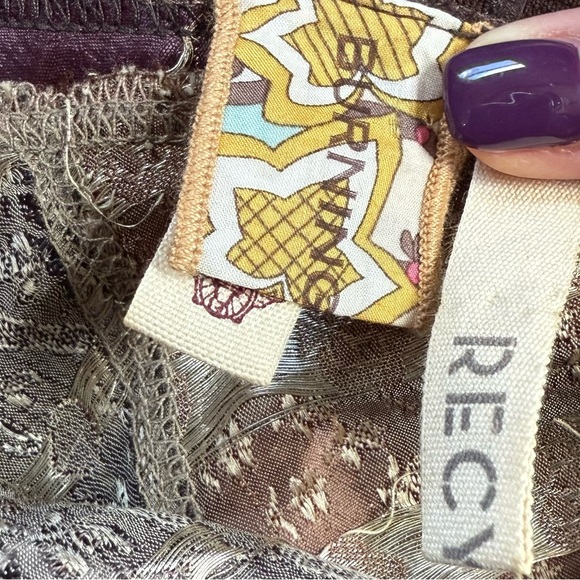 Anthropologie Burning Torch Recycled Vintage Indian Saris Patchwork Maxi Skirt - Picture 9 of 11